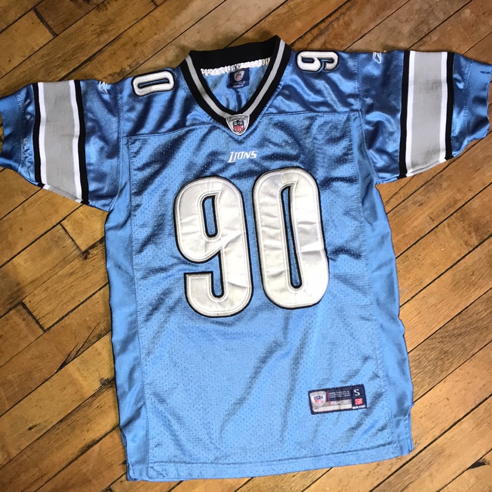 Detroit Lions #90 Light Blue Football‎ Jersey